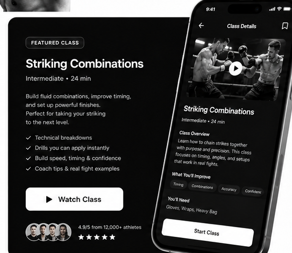 Featured class and class detail phone screen